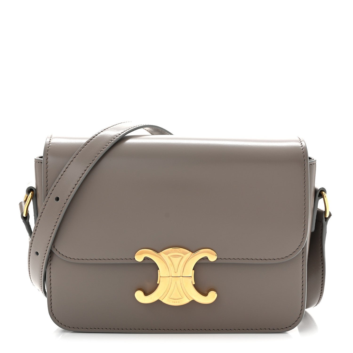 Celine Shiny Calfskin Teen Triomphe Pebble