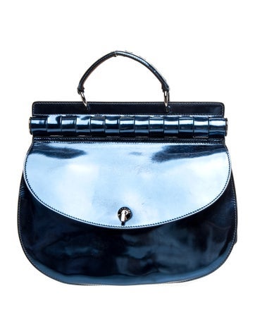 Patent Leather Top Handle Bag Vintage