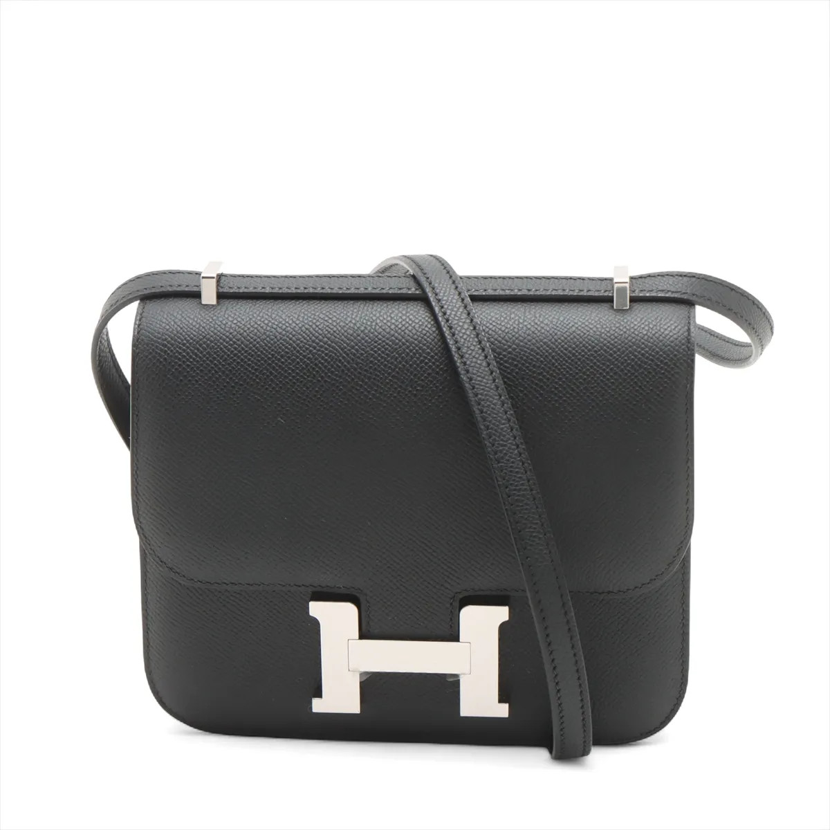 Hermès Constance 3 Mini 18 Miroir Veau Epsom Black Silver Metal Fittings
