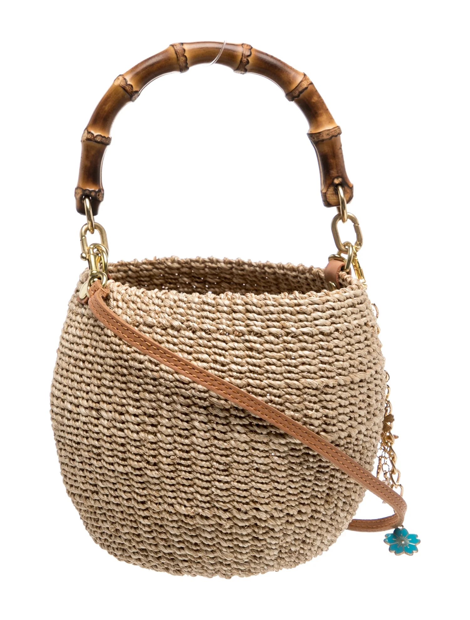 Straw Top Handle Bag