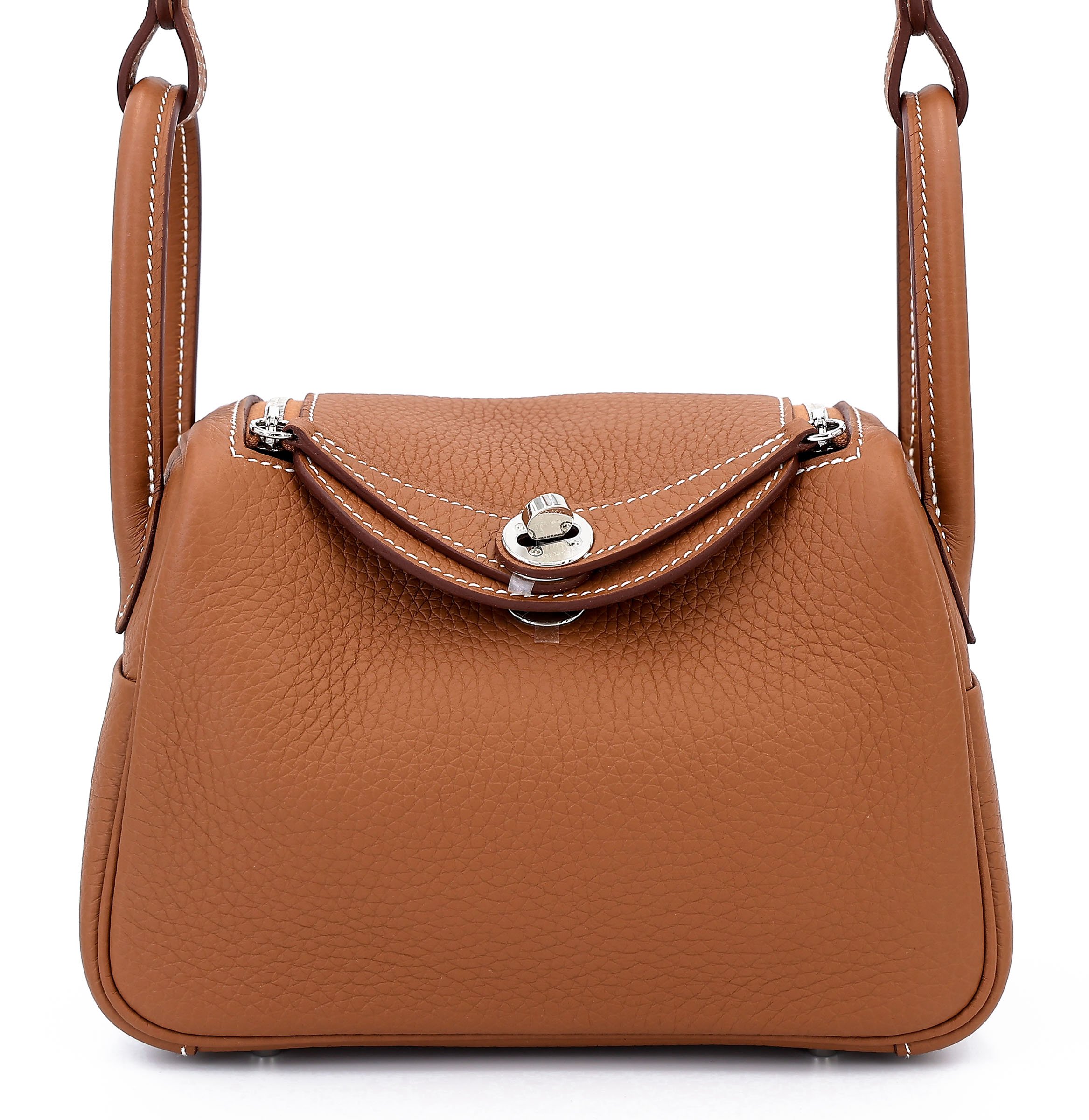 Hermes Excellent ( Rank SA ) HERMÈS Mini Lindy II Gold (37) Clemence Palladium hardware K (2025)
