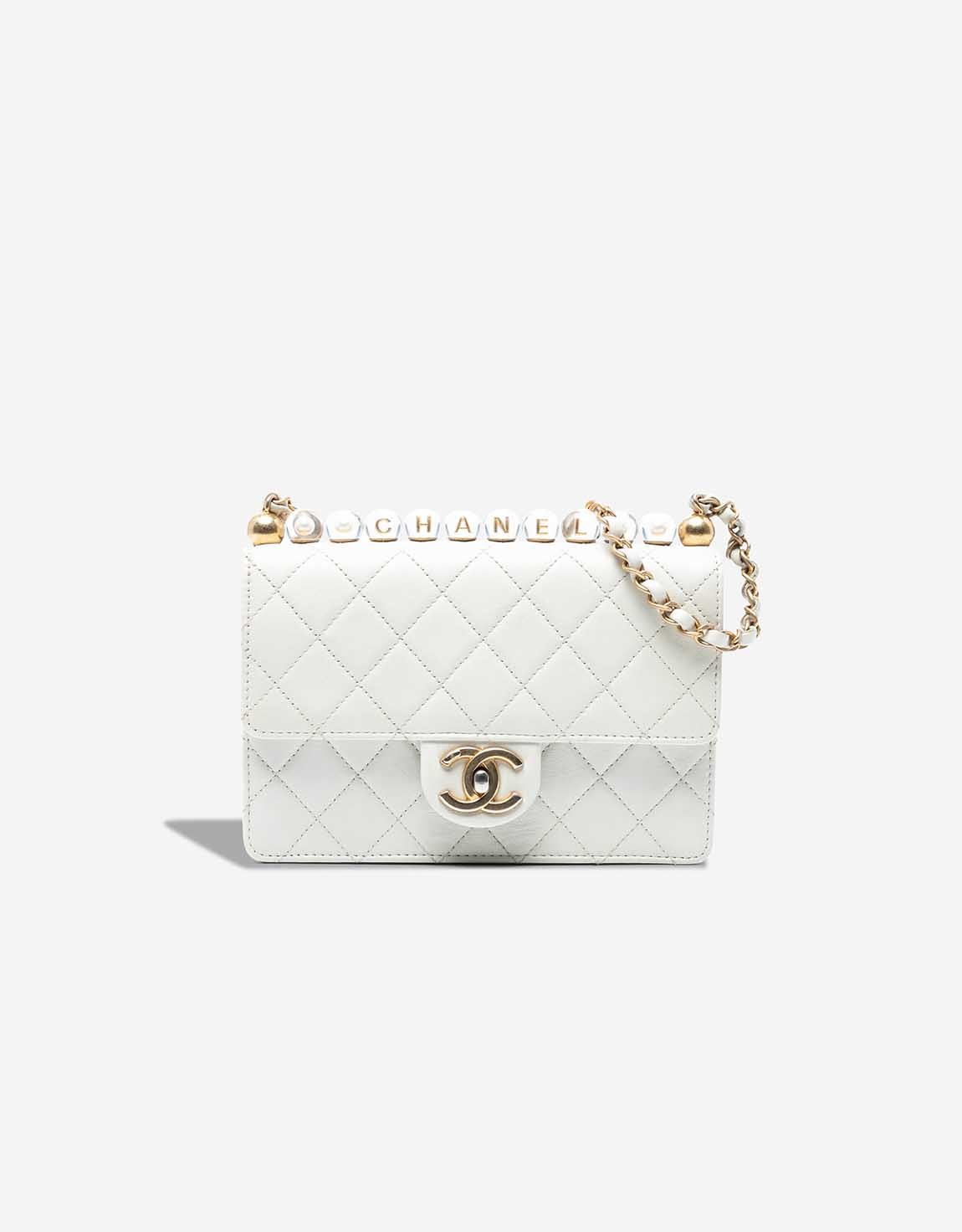 Chanel 
		Timeless Small Lamb White    
