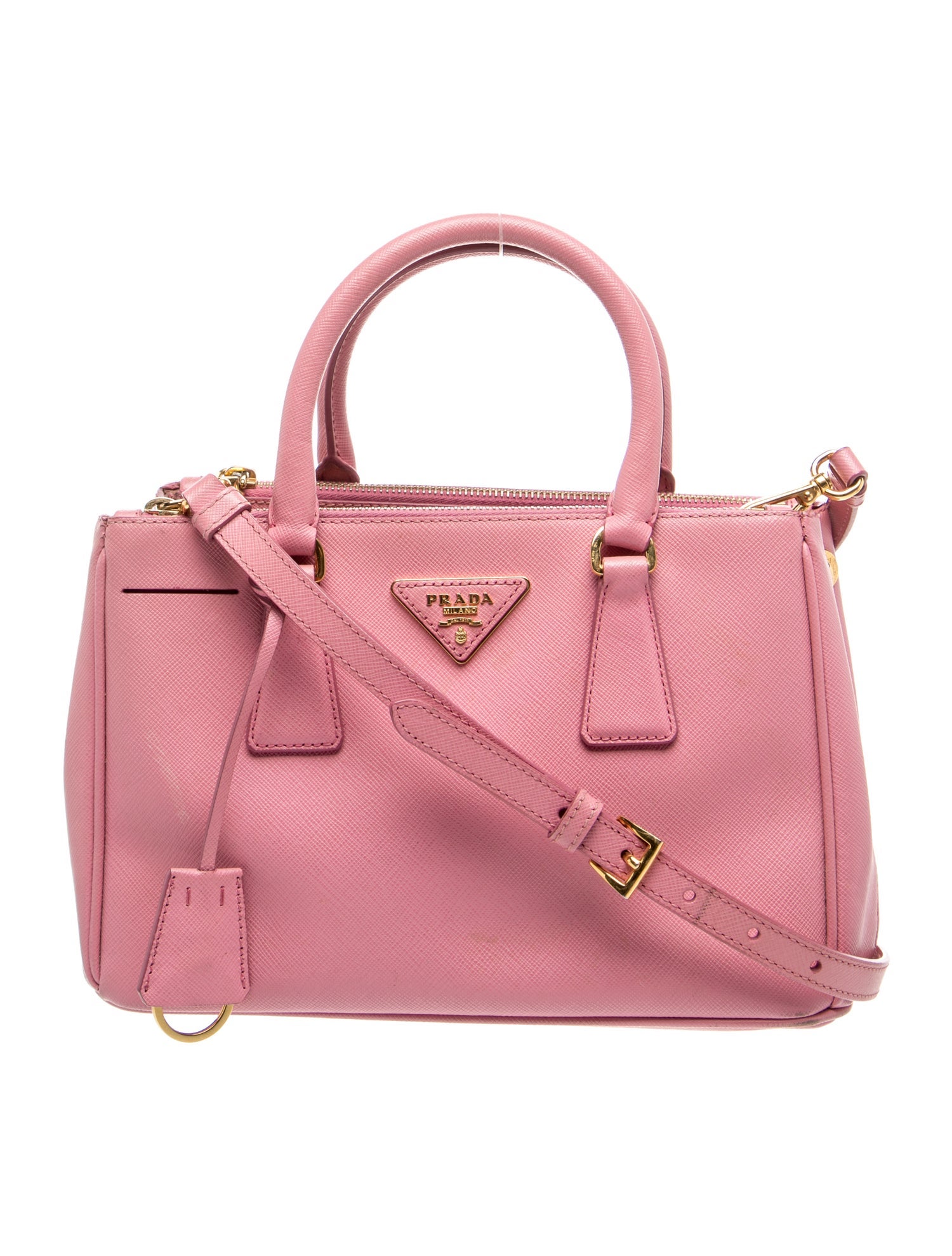 Saffiano Leather Galleria Double Zip Small