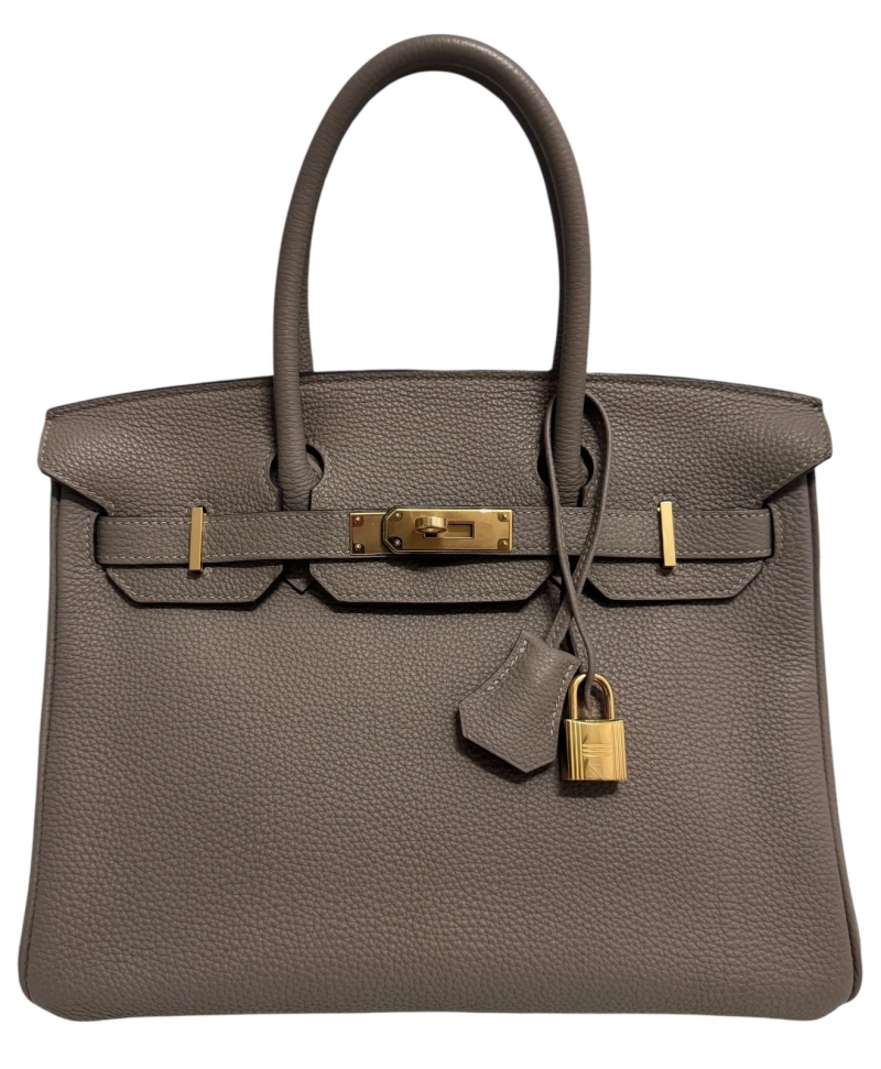 Hermes Gris Asphalt Togo Birkin 30 Gold Hardware, 2018