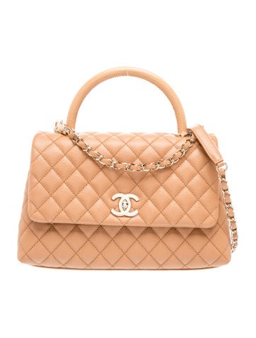 Small Lizard-Trimmed Coco Handle Bag