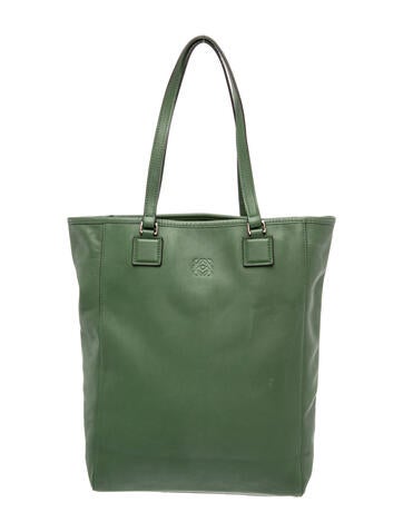 Leather Anagram shopper tote bag.