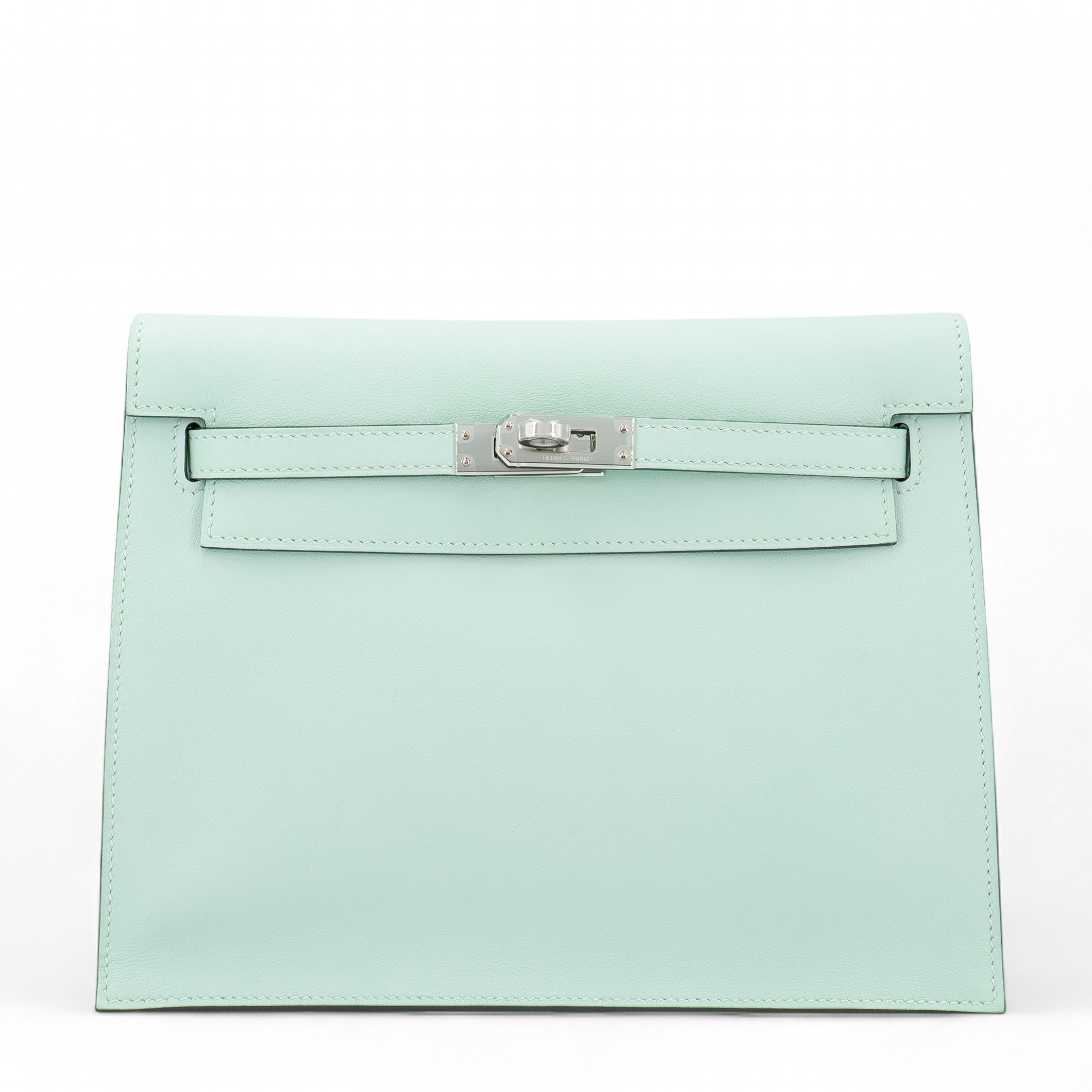 Hermes Brand New ( Rank N )  HERMÈS  Kelly Danse Vert Peppermint (N3) Swift Palladium hardware K (2025)
