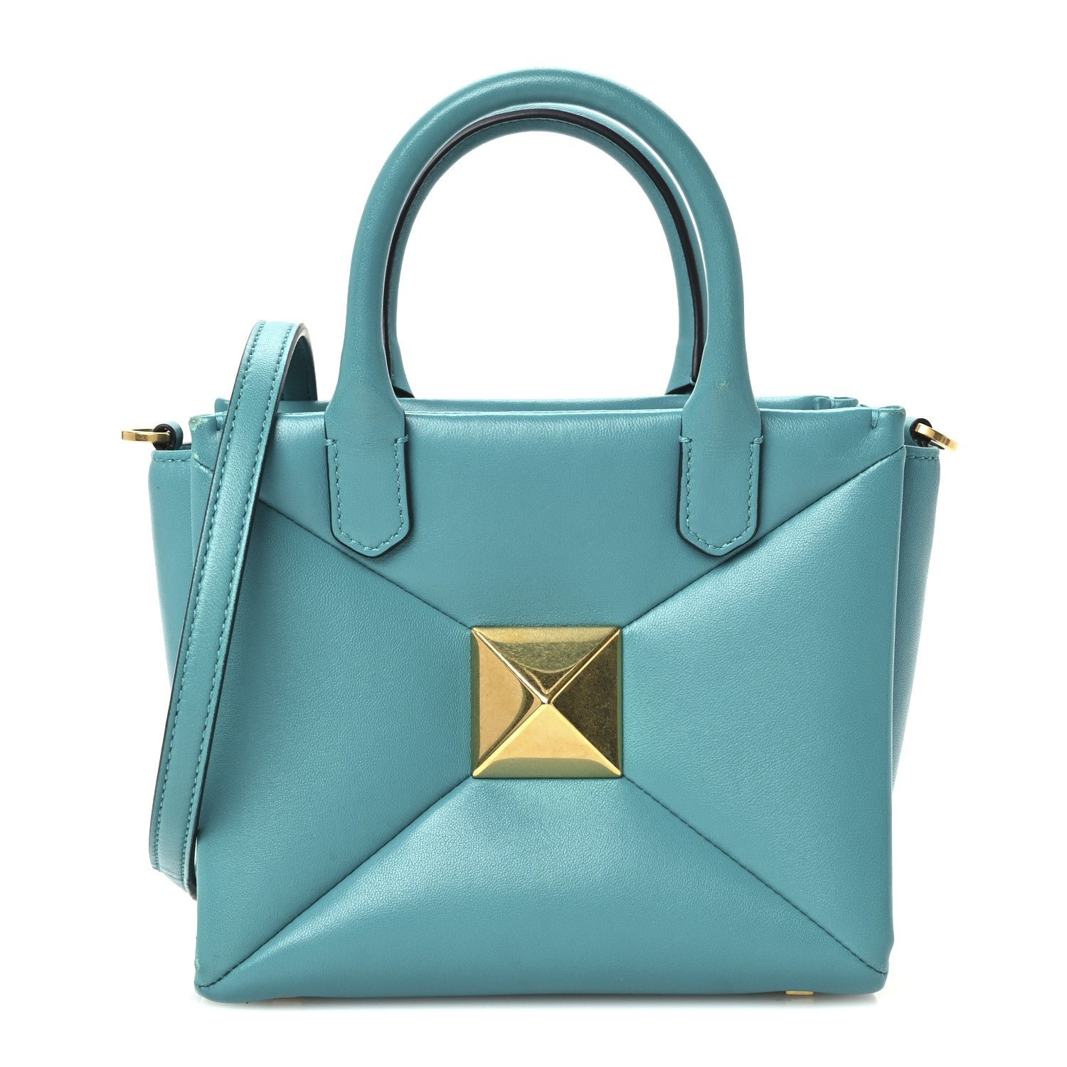 Valentino Garavani Nappa Small One Stud Handbag Marine Green