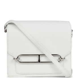 Hermes Hermes Mini Roulis New White Evercolor Palladium Hardware