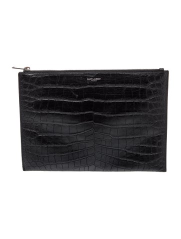Embossed Leather Clutch