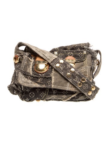 Denim 2007 Postie LV Monogram Patchwork Bag