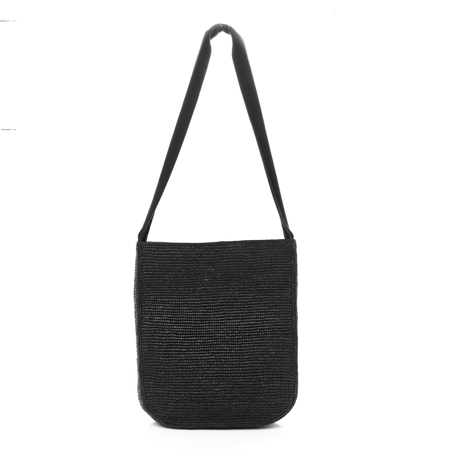 The Row Raffia Lori Shoulder Bag Black