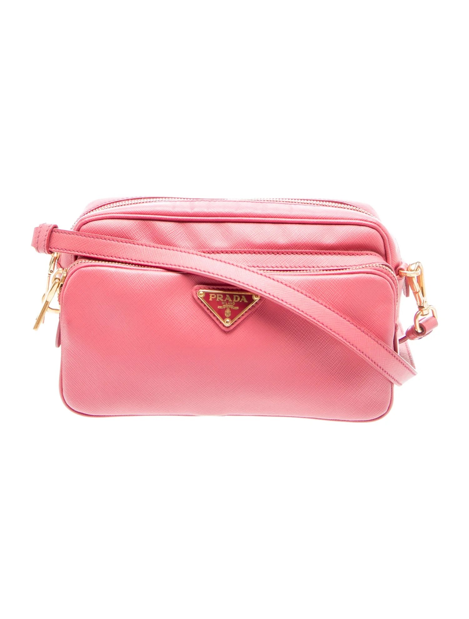 Enameled Metal Triangle Crossbody Bag