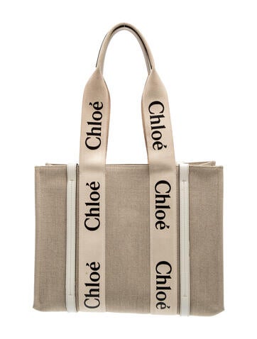 Chloe Canvas Woody Tote Medium