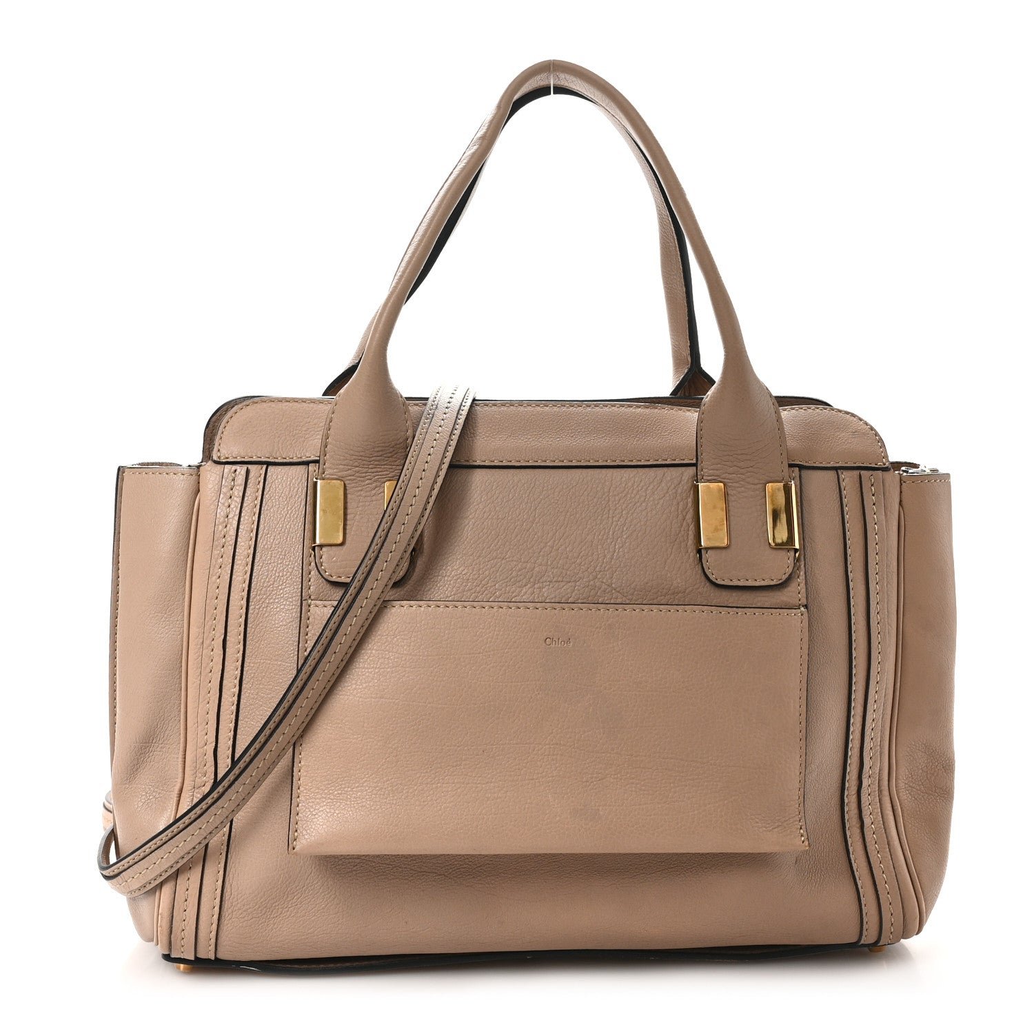Chloe Calfskin Medium Alice Satchel Beige