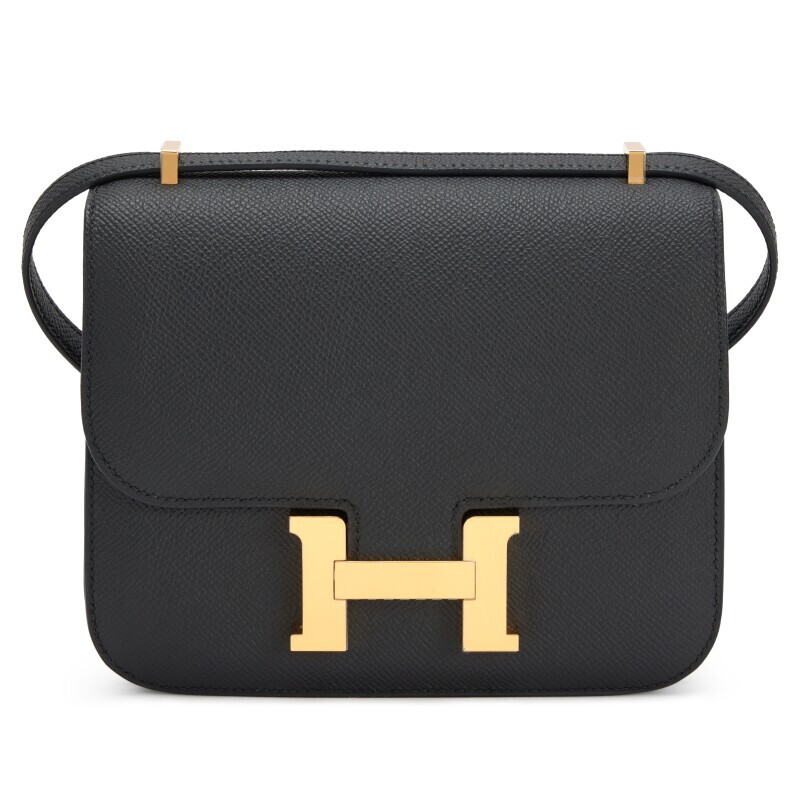 Hermes Black Epsom Mini Constance 18 Gold Hardware, 2020