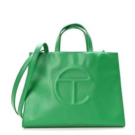 Telfar Vegan Leather Medium Shopping Bag Greenscreen