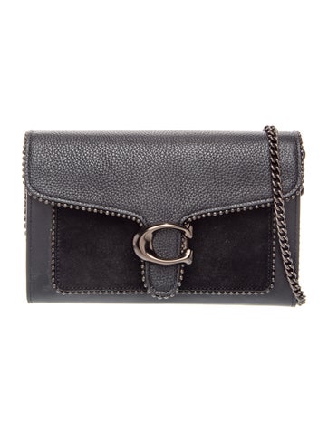 Leather Tabby Chain Clutch