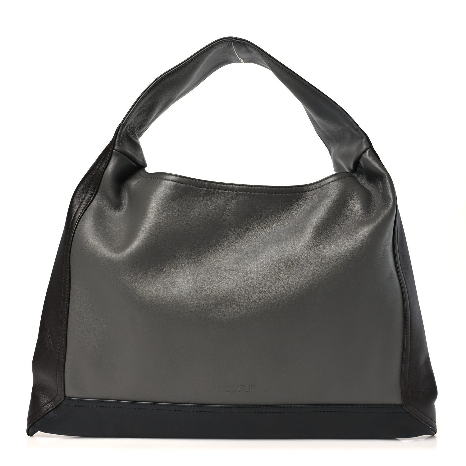 Bottega Veneta Silky Calfskin Hop Grey Brown Black