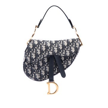 Mini Oblique Canvas and Calfskin Saddle Bag
