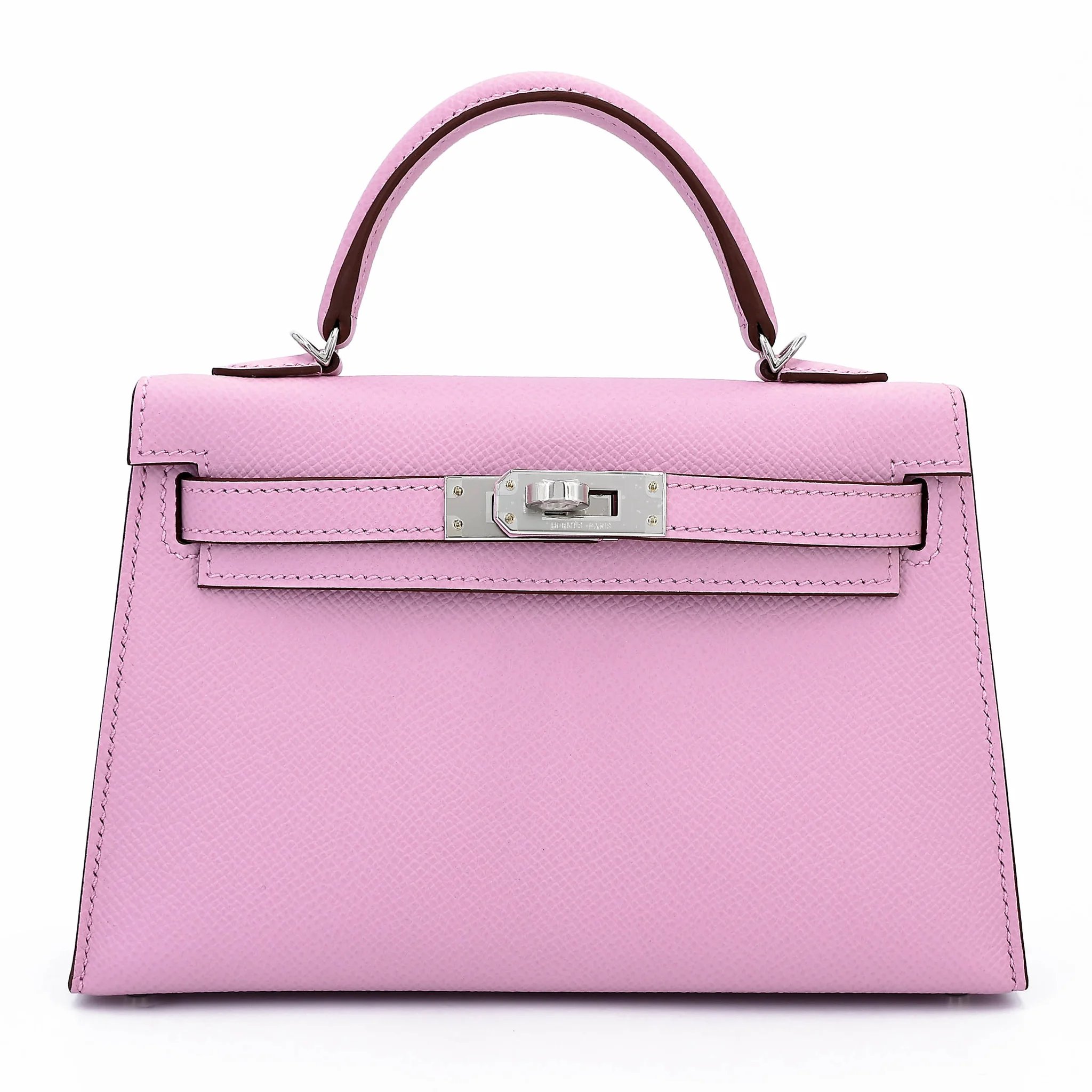 Brand New ( Rank N ) HERMÈS Mini Kelly II Mauve Sylvestre (X9) Epsom Palladium hardware G (2026)