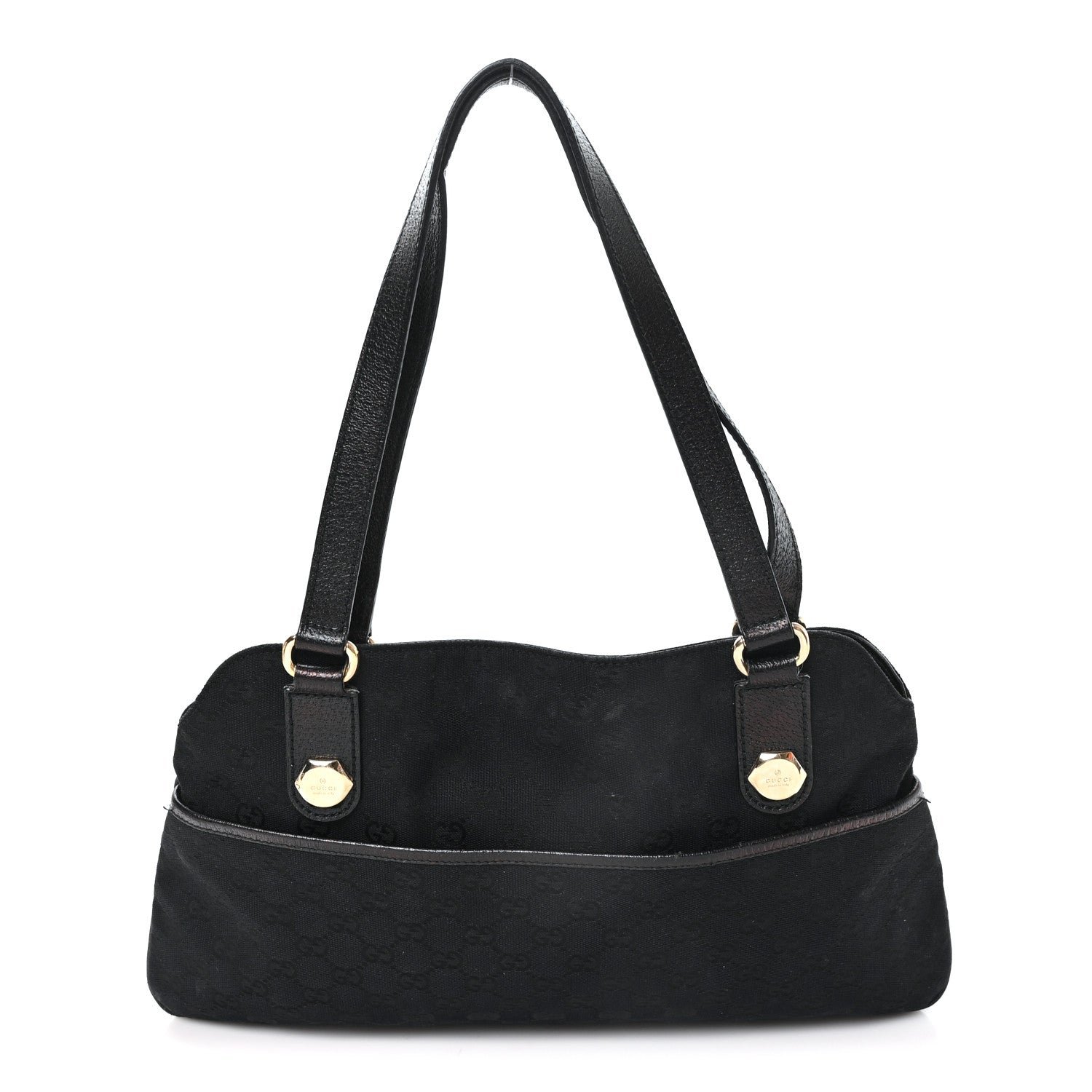 Gucci Monogram Medium Charmy Shoulder Bag Black