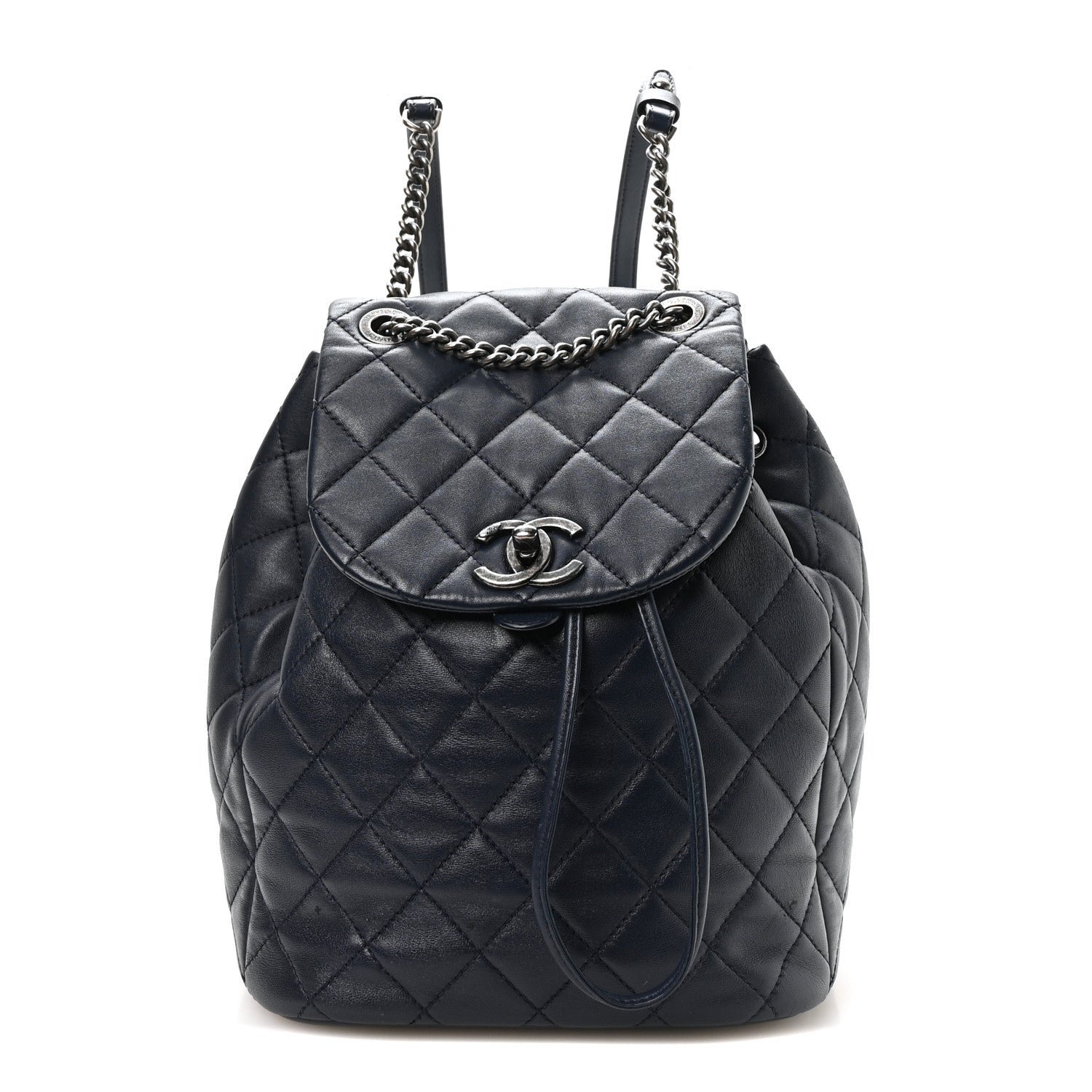 Chanel Lambskin Quilted Daily Supple Backpack Blue