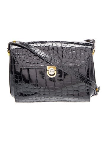 Embossed Leather Shoulder Bag Vintage