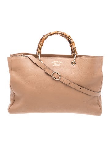 Leather Bamboo Shopper Medium