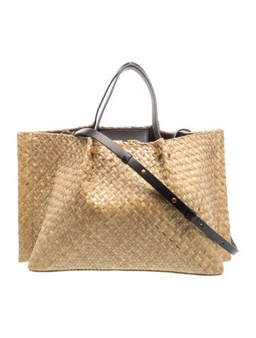 Straw Top Handle Bag