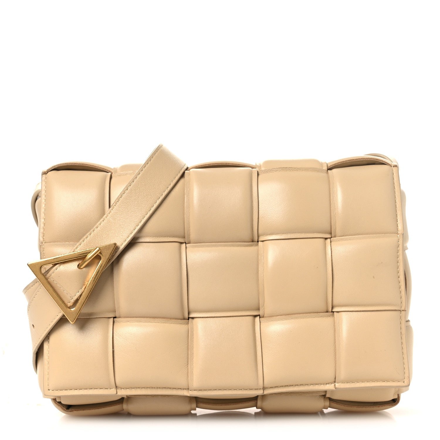 Bottega Veneta Nappa Maxi Intreccio Padded Cassette Crossbody Bag Porridge