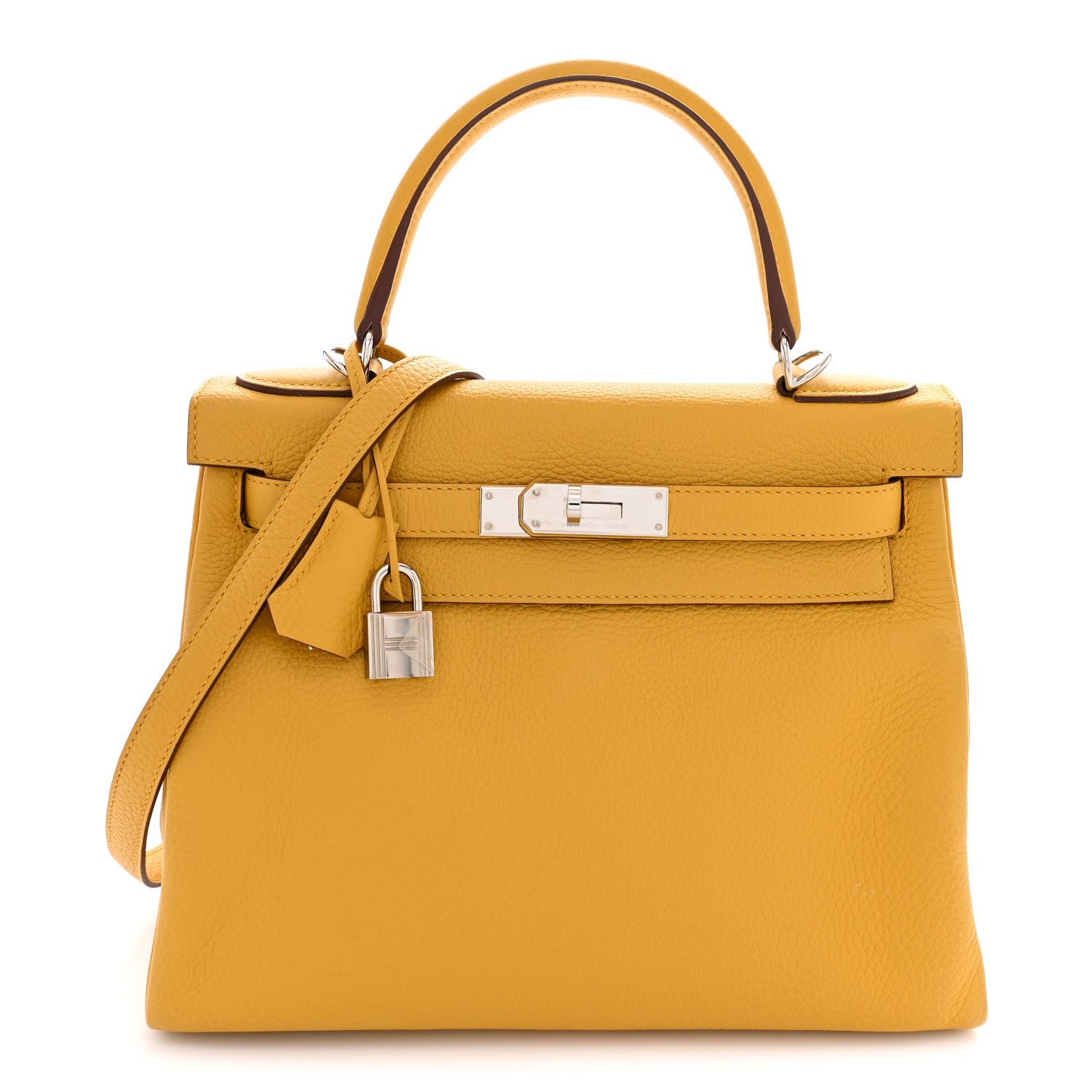 Hermes Togo Kelly Retourne 28 Jaune Ambre