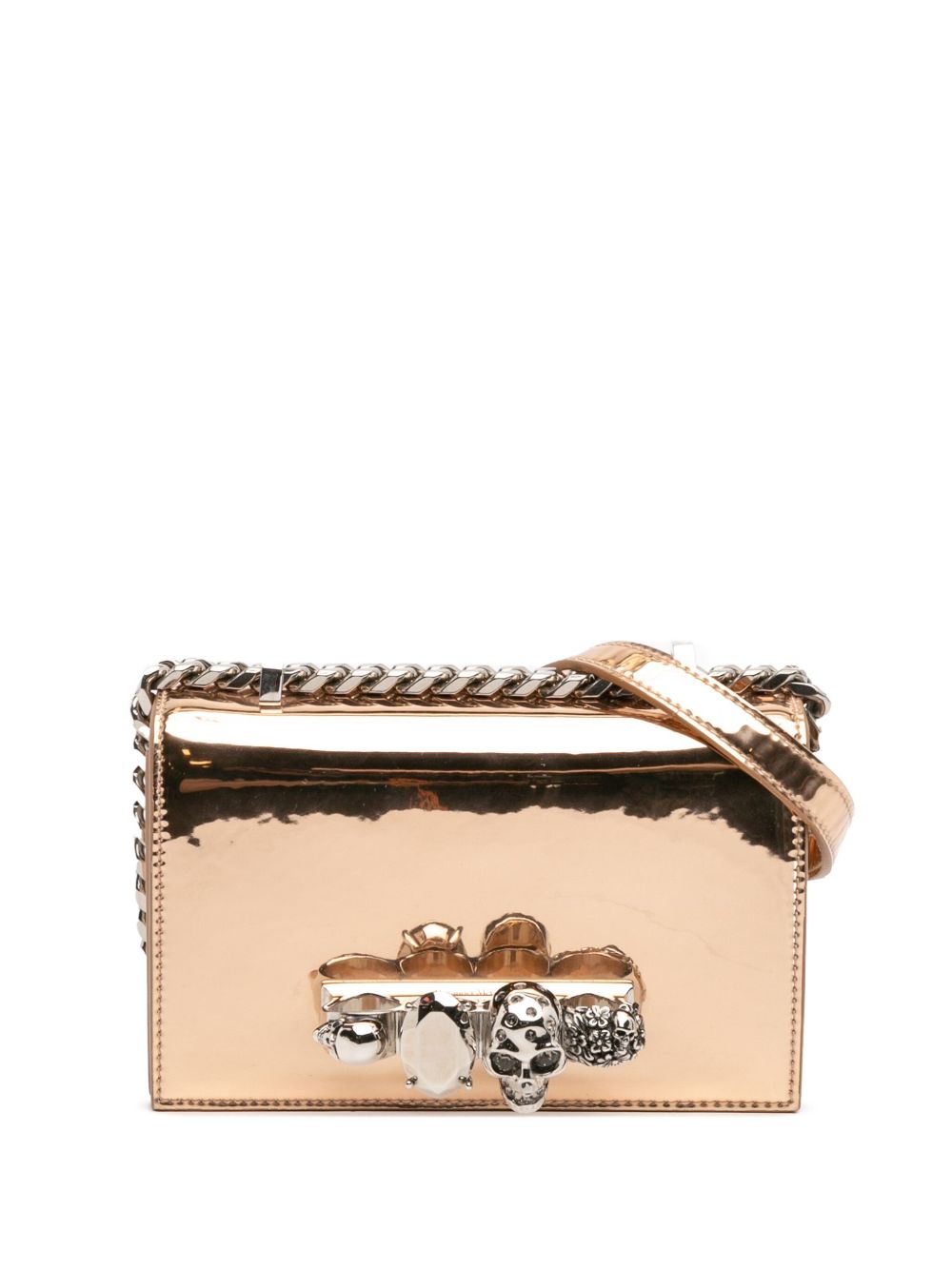 2010-2025 Mini Metallic Calfskin Jewelled crossbody bag