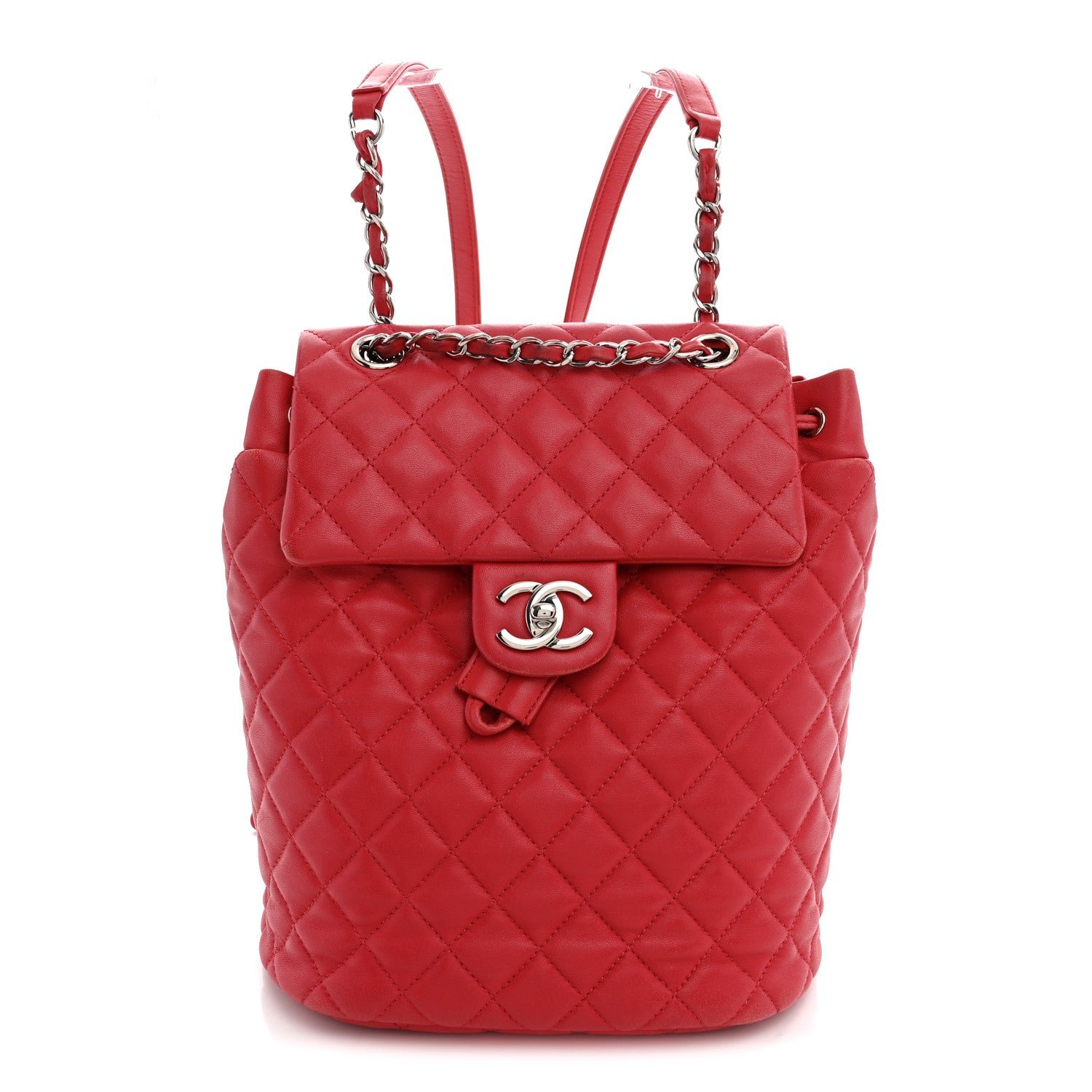 Chanel Lambskin Quilted Small Urban Spirit Backpack Red