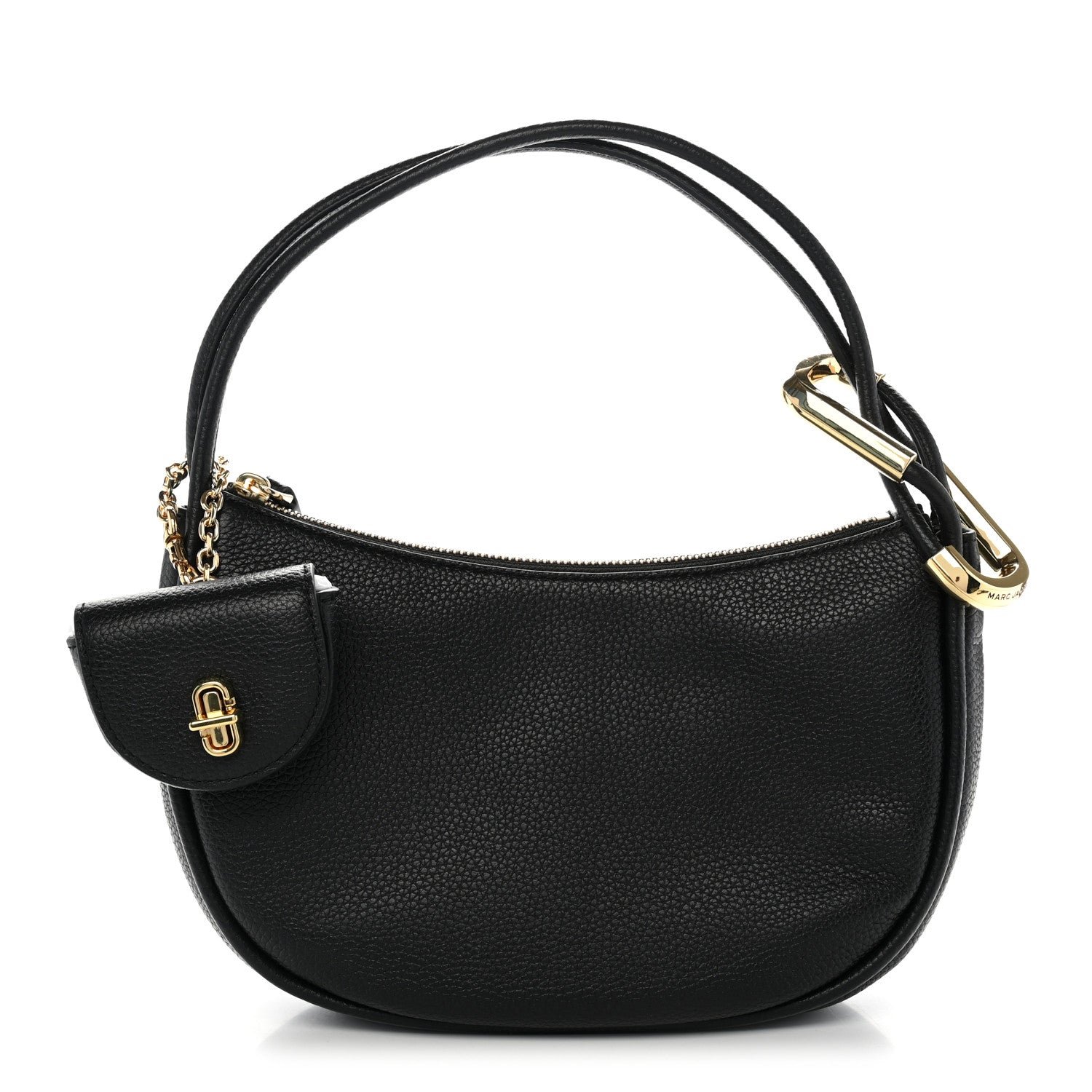 Marc Jacobs Marc Jacobs Grained Calfskin Dual Crescent Bag Black