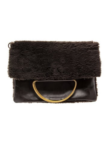 Shearling Top Handle Bag