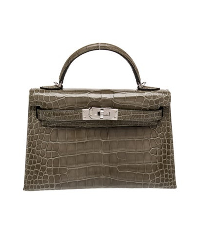 Hermes Shiny Alligator Mini Kelly Ii Sellier 20