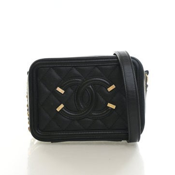 Calfskin Caviar Filigree Crossbody Bag Mini