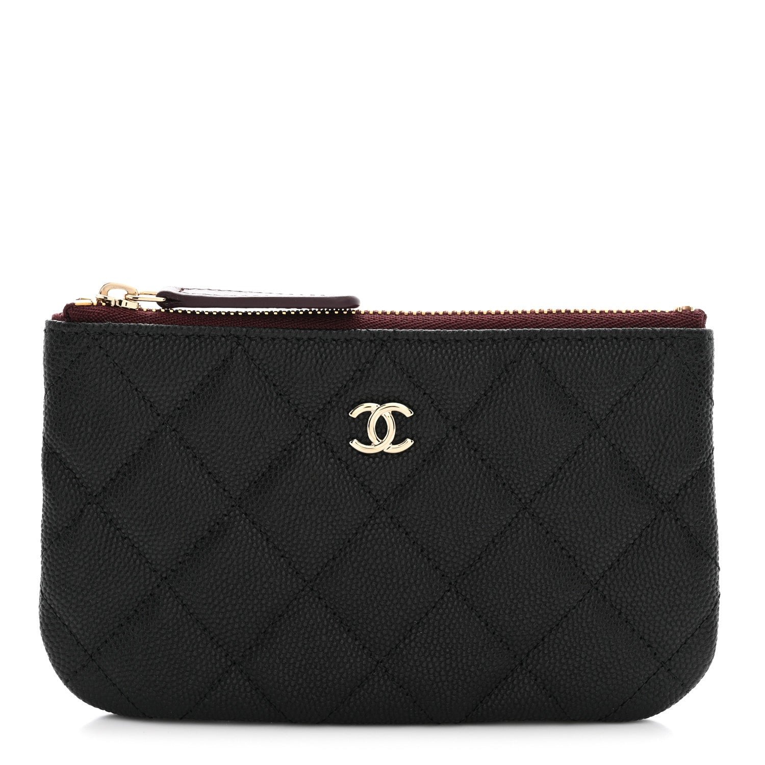 Chanel Caviar Quilted Small Cosmetic Case Black