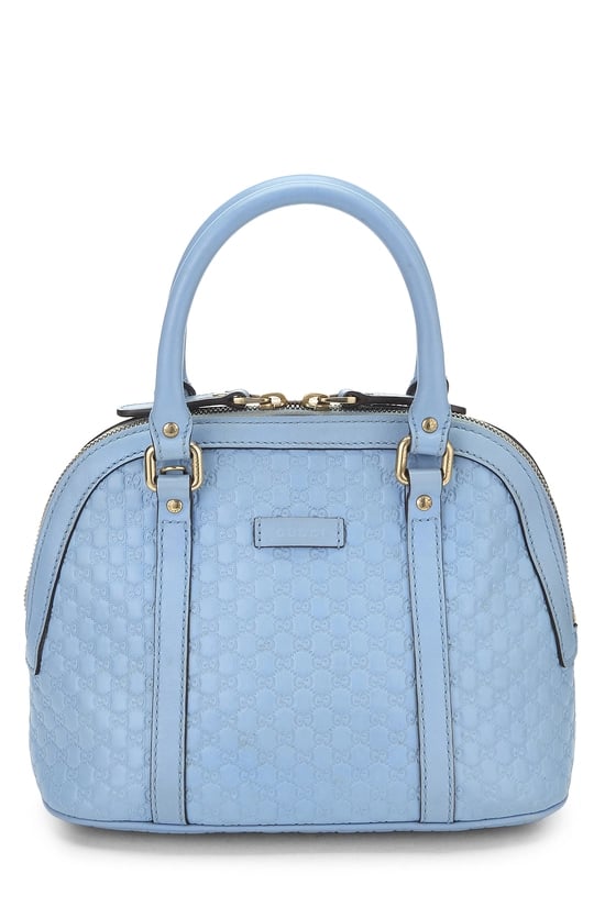 Blue Microguccissima Nice Dome Bag Small