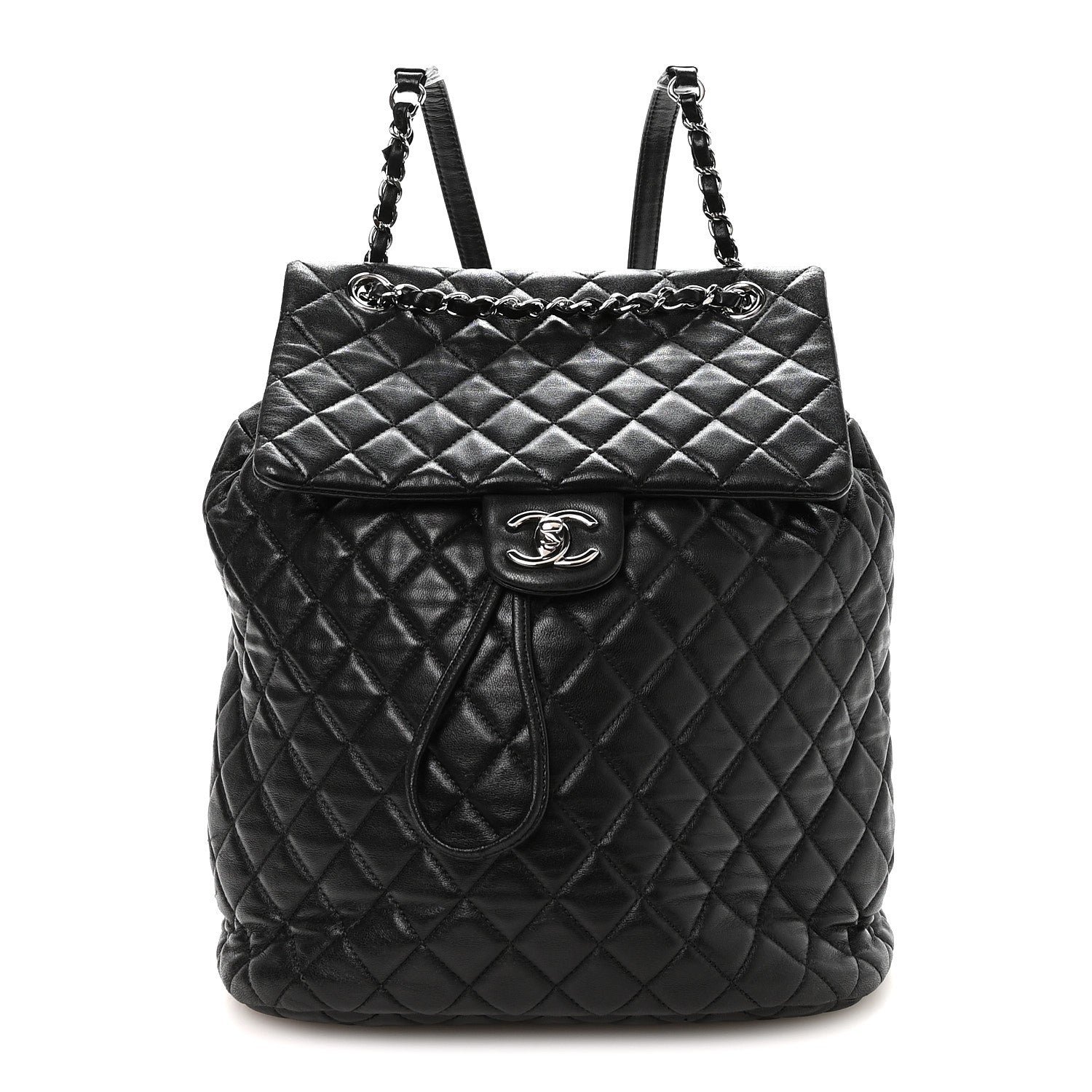 Chanel Lambskin Quilted Large Urban Spirit Backpack Black