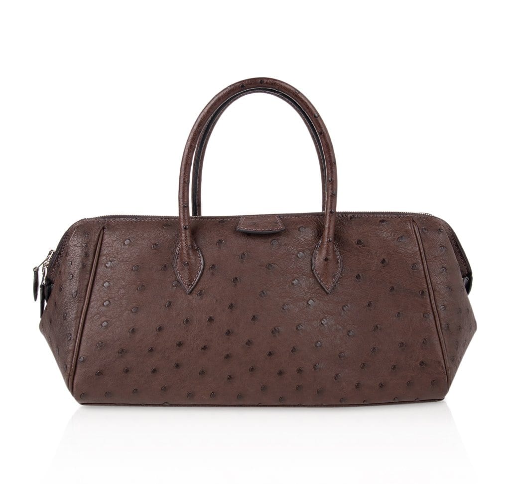 Hermes Hermes Limited Edition Bombay 27 Bag Marron Fonce Ostrich Small Model