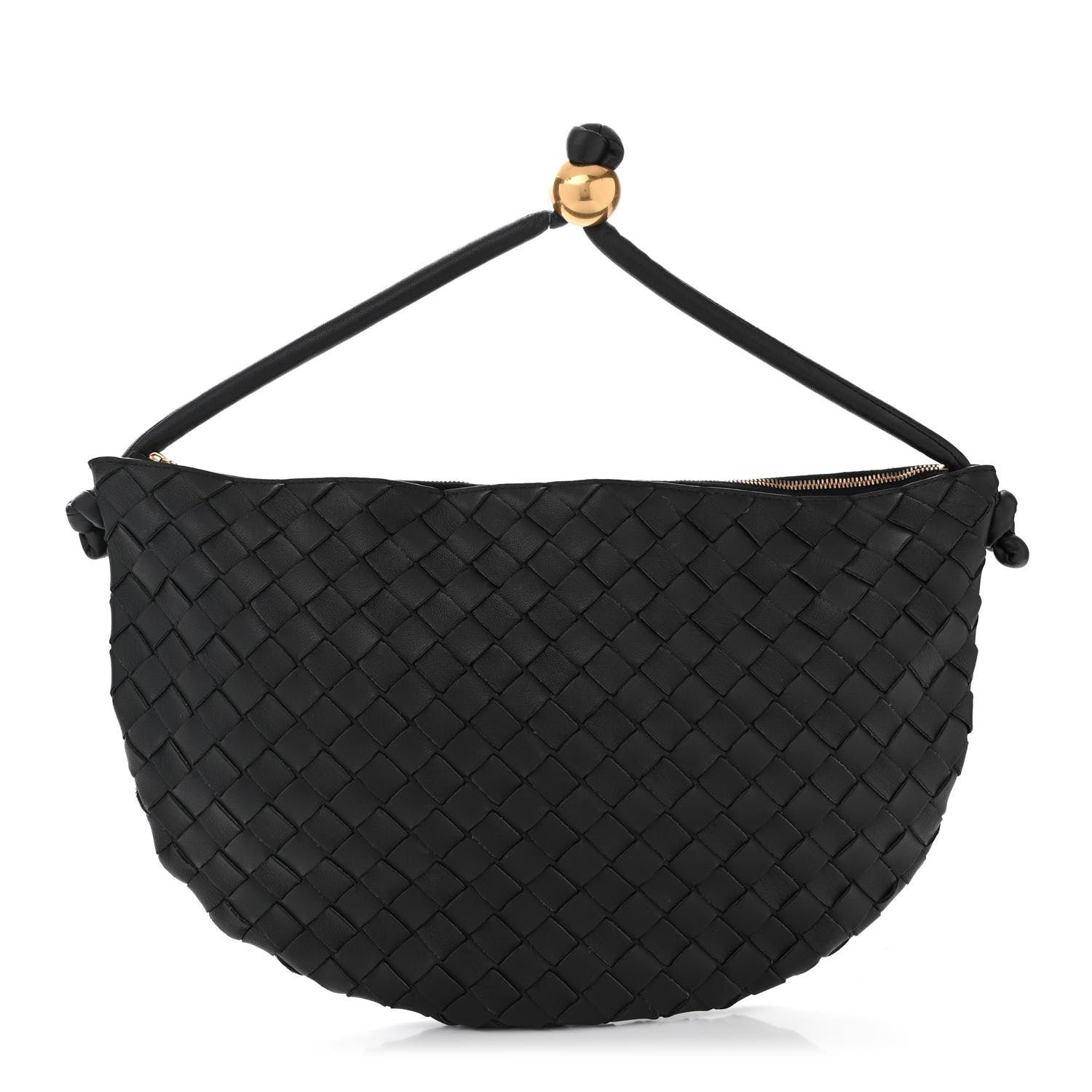 Bottega Veneta Nappa Intrecciato Medium Turn Pouch Black