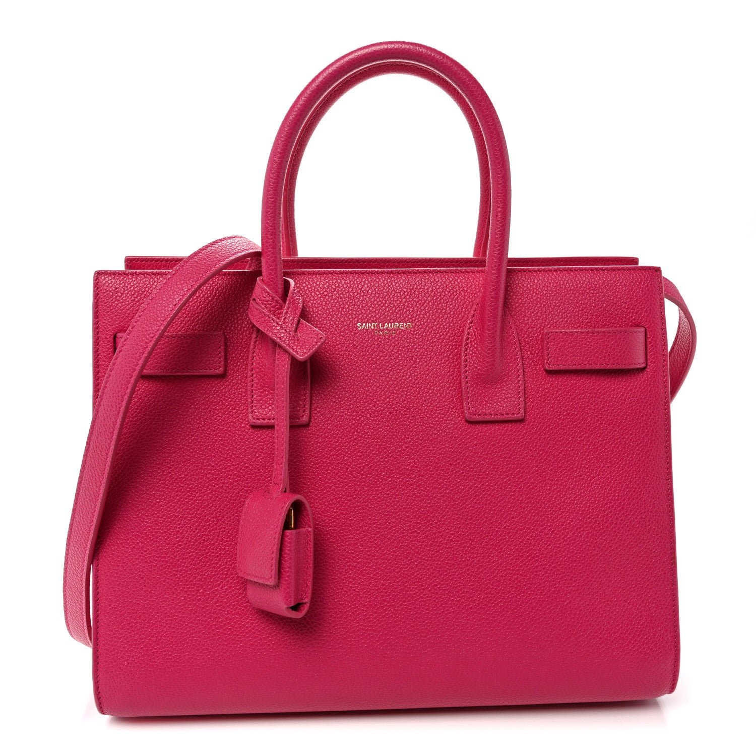 Saint Laurent Calfskin Baby Sac De Jour Fuchsia