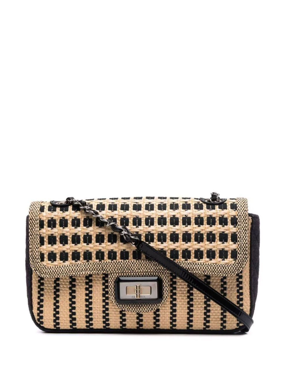 2012 Classic Flap raffia shoulder bag