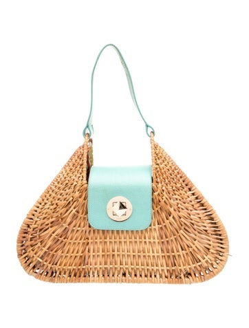 Rattan Top Handle Bag