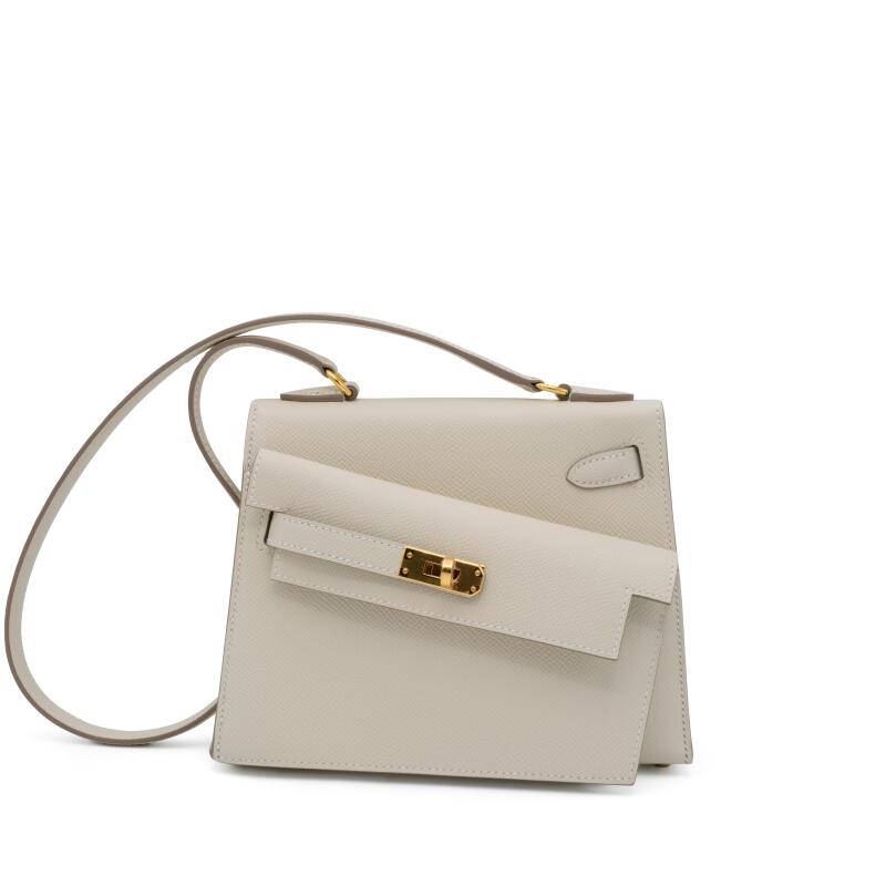 Limited Edition Craie Epsom Kelly en Désordre 20 Sellier Gold Hardware, 2026