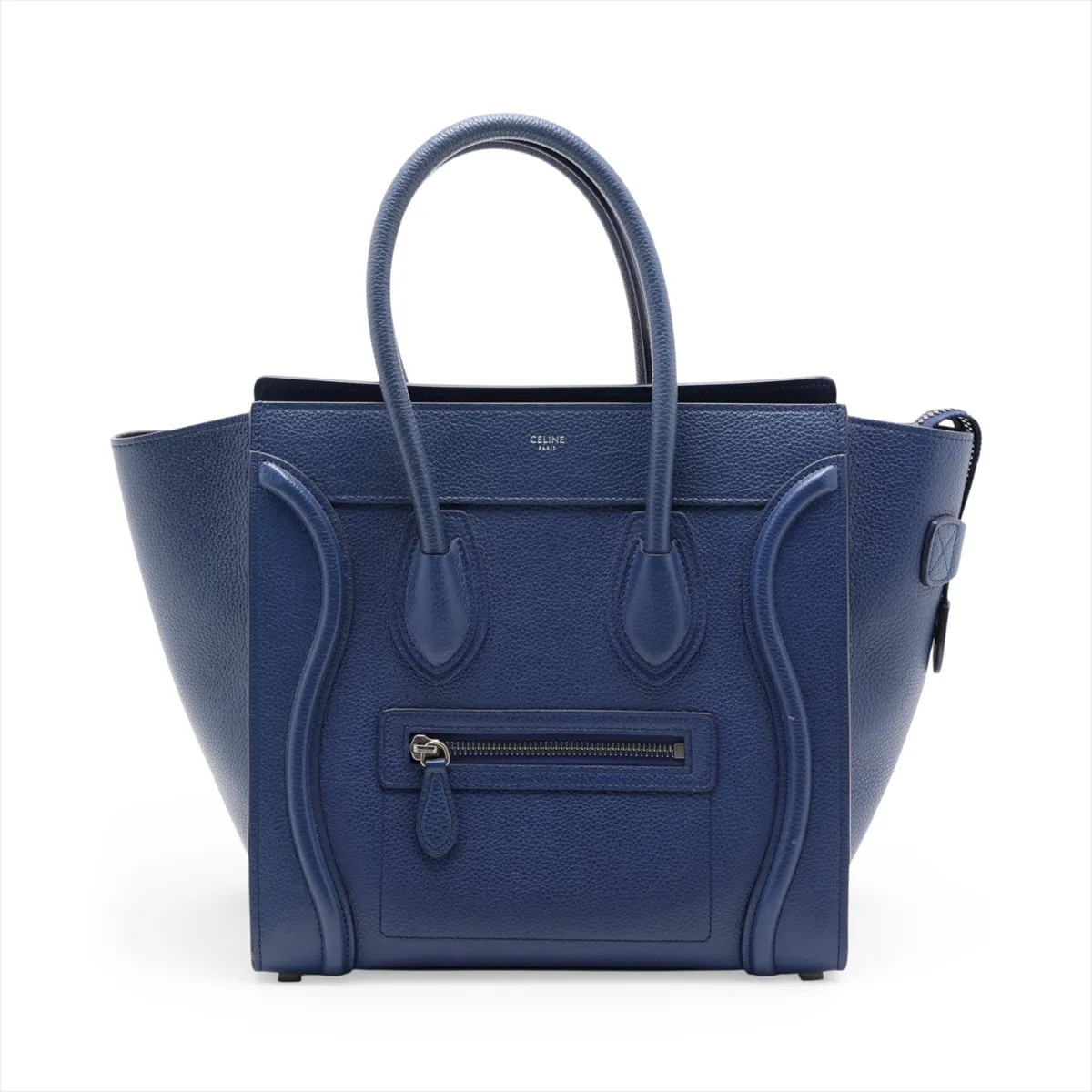 Celine Celine Luggage Micro Shopper Leather Tote bag Navy Blue