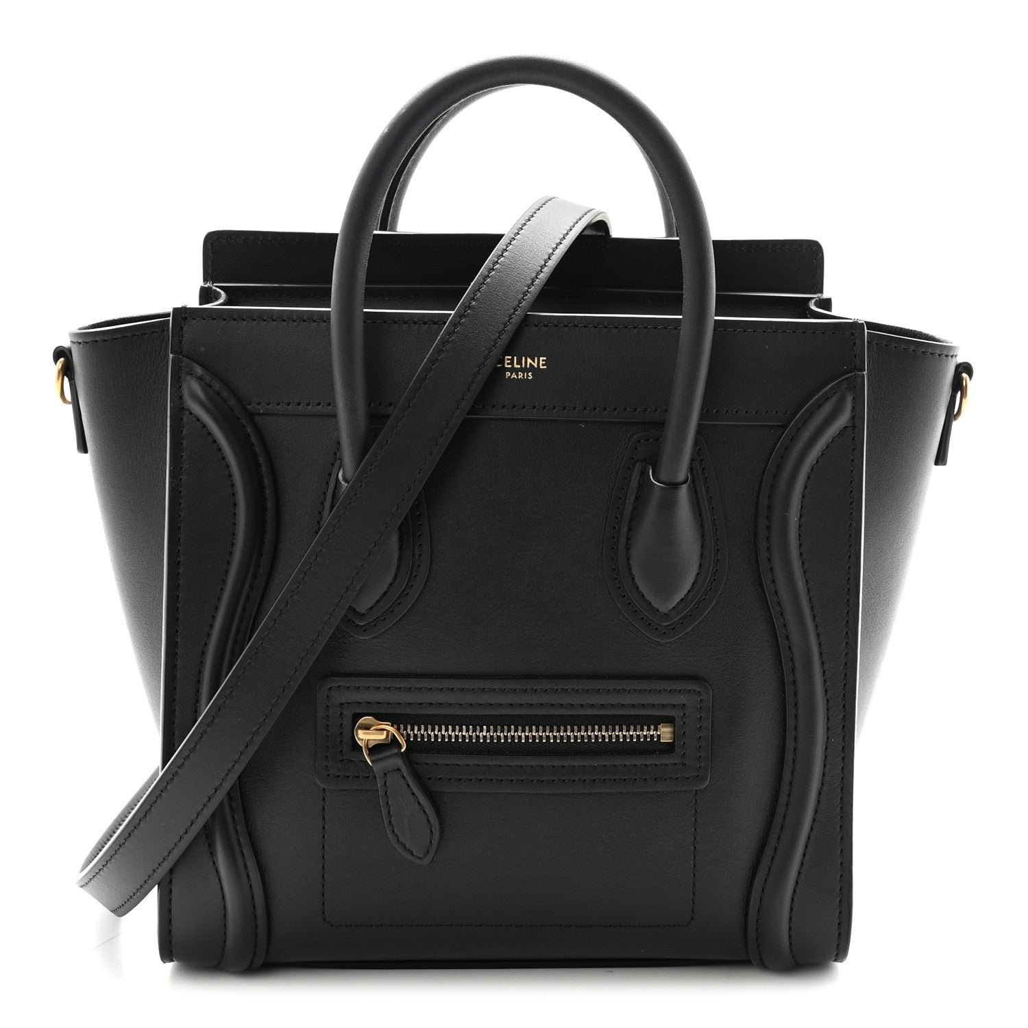 Celine Smooth Calfskin Nano Luggage Black