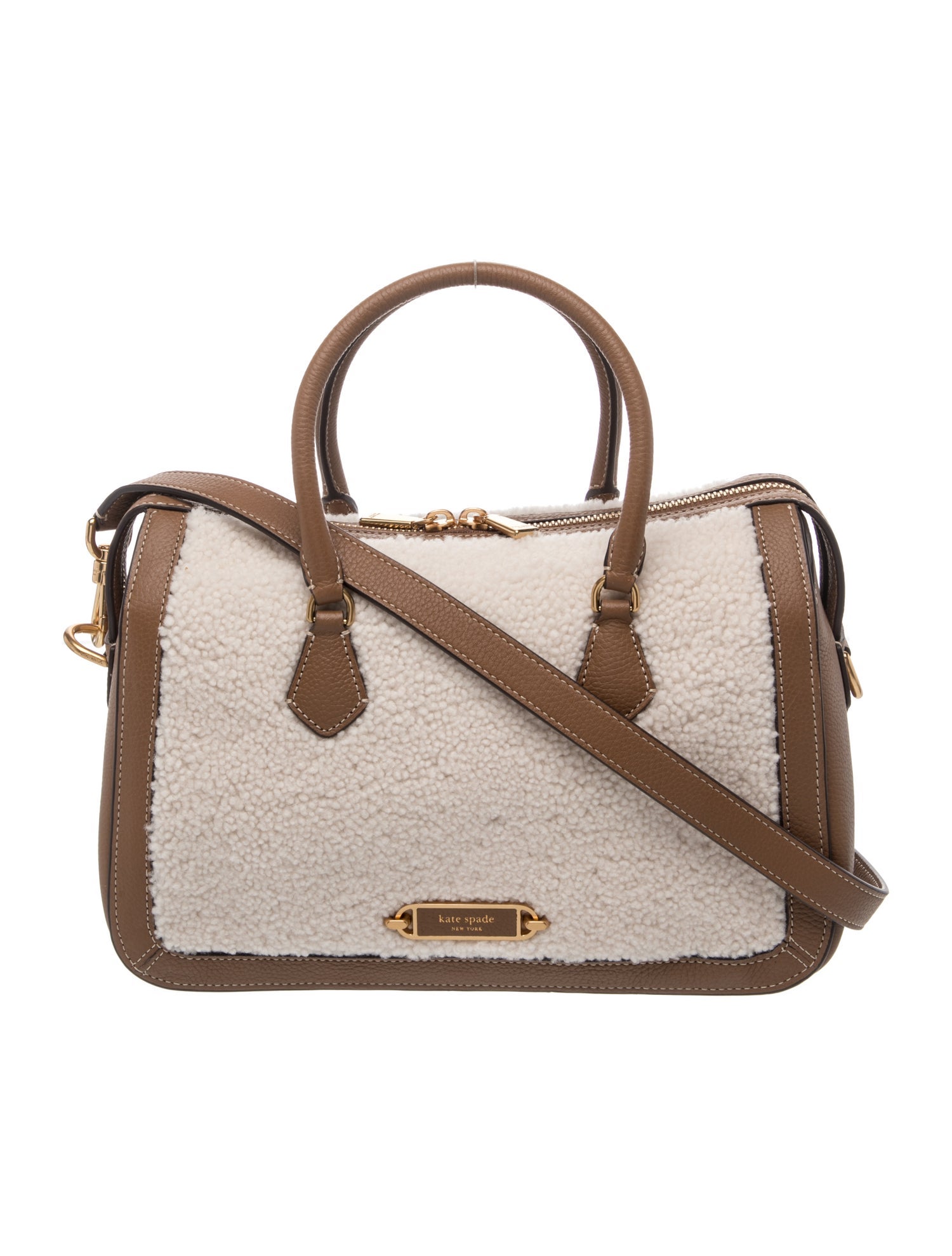 Faux Fur Top Handle Bag
